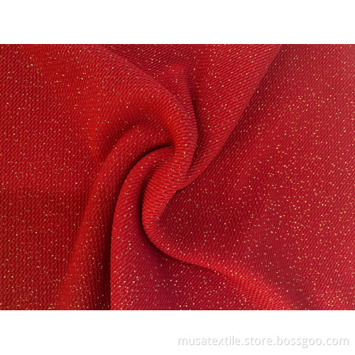 Tissu de balle de paillettes scintiller en tricot à imprimé or personnalisé